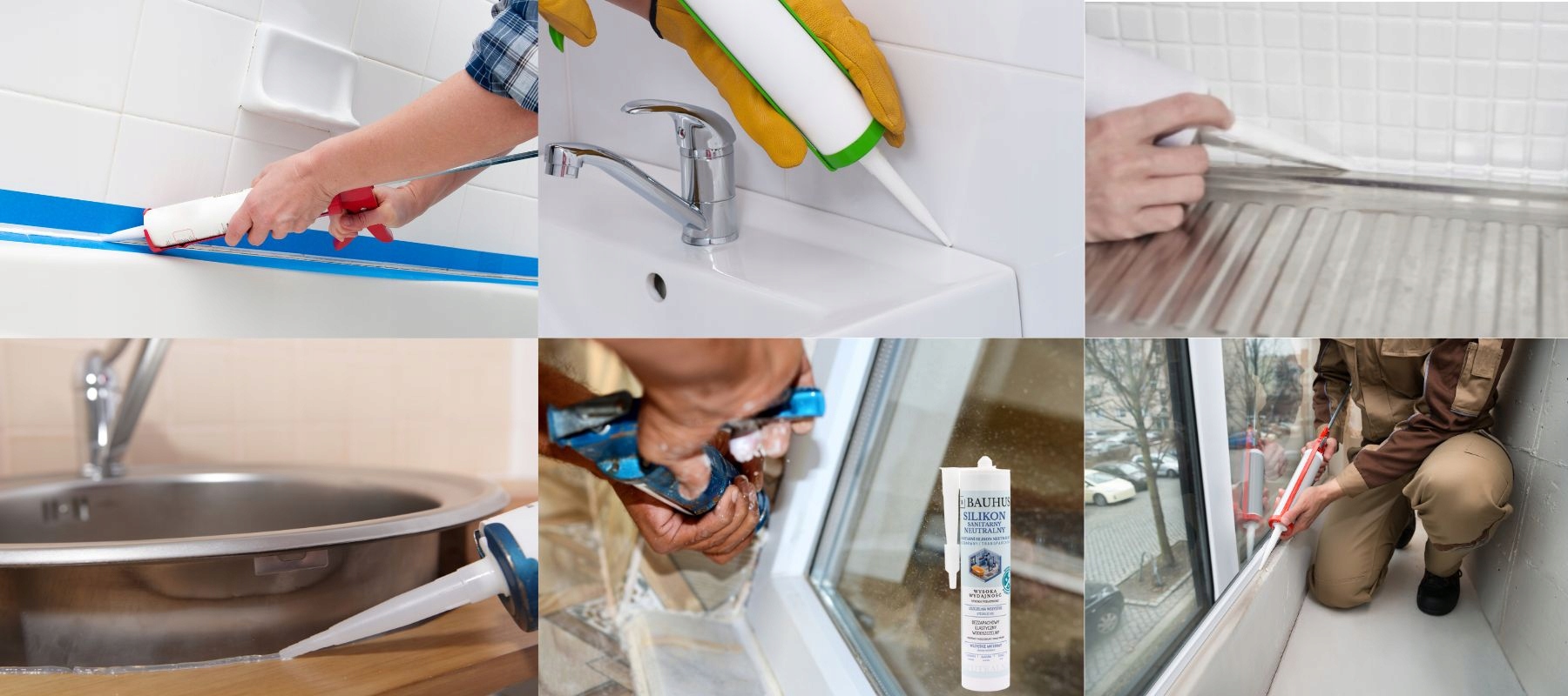 SILIKON Sanitarny BEZBARWNY transparentny Bauhus Kolor bezbarwny