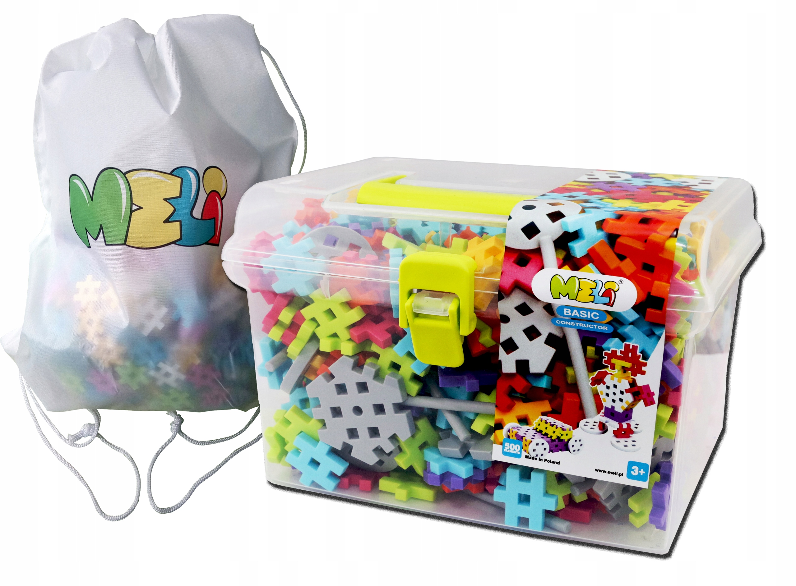 

Meli Klocki Wafle Constructor Travel Box 500+WOREK
