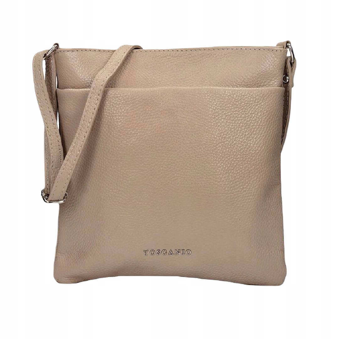 Dámská kabelka přes rameno Toscanio F189 Béžová D05 Kůže