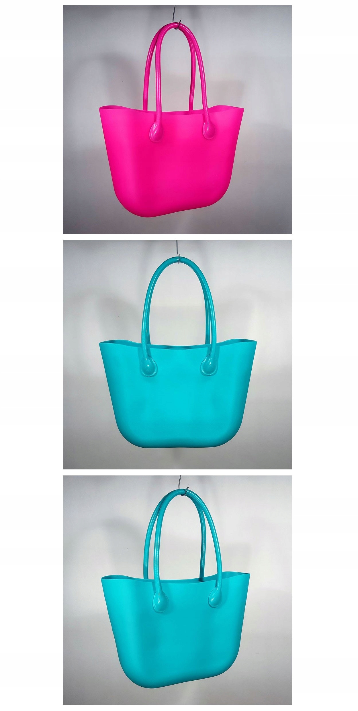 O TORBA GUMOWA HOBO TOREBKA JELLY SHOPPER BAG TGG Wzór dominujący bez wzoru