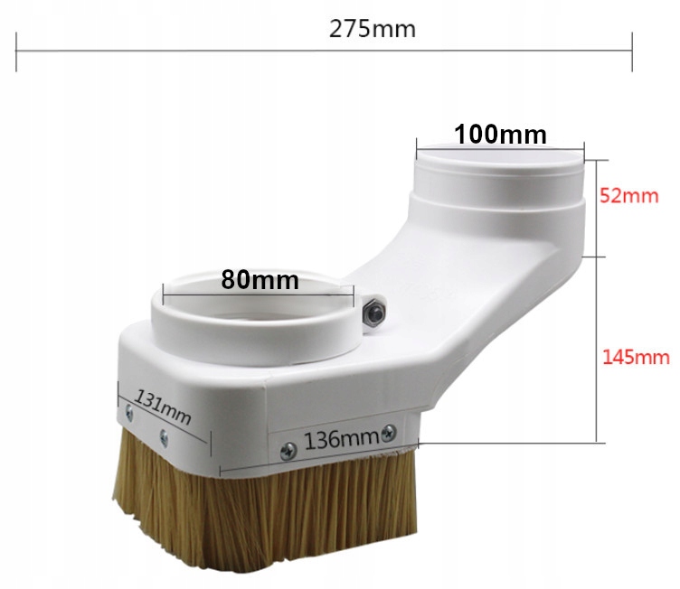 Odpylacz szczotkowy wąski 80mm Maksymalna moc 1 W