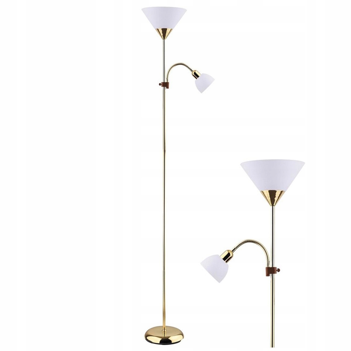 Zlatá podlahová lampa v klasickém stylu 178 cm Action Rabalux