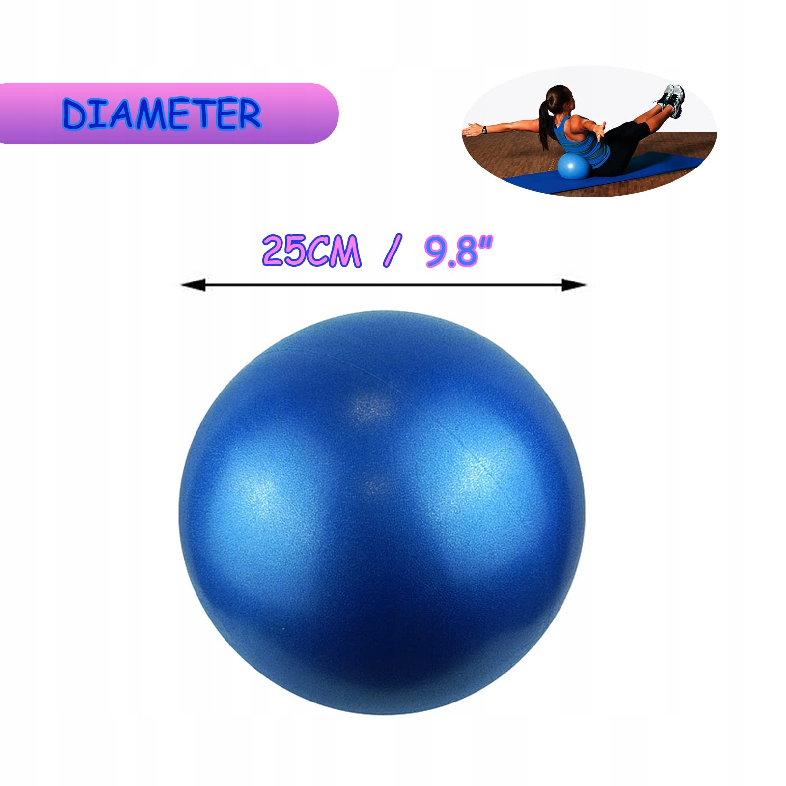 YiYFiT Piłka Pilates 2 Sztuki 25cm Mini Piłka do Ćwiczeń Fitness Pilates — miniatura 7