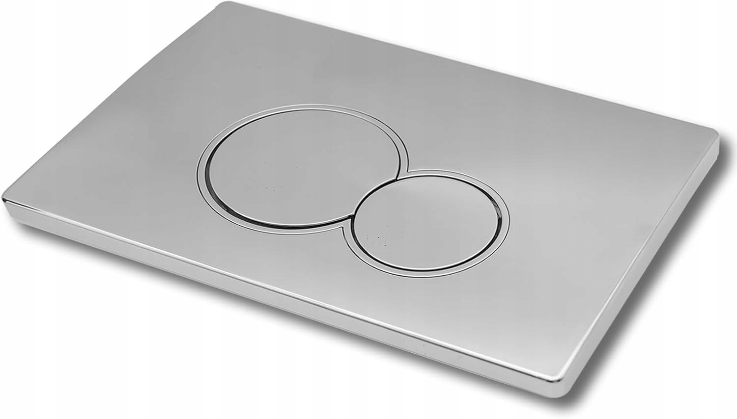 Splachovací tlačítko pro toaletu Mendorio s montážním rámečkem, stříbrný lesk