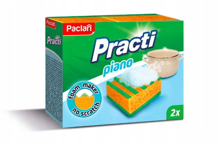 

Gąbka Do Mycia Naczyń Zmywak 2 Szt. Practi Piano