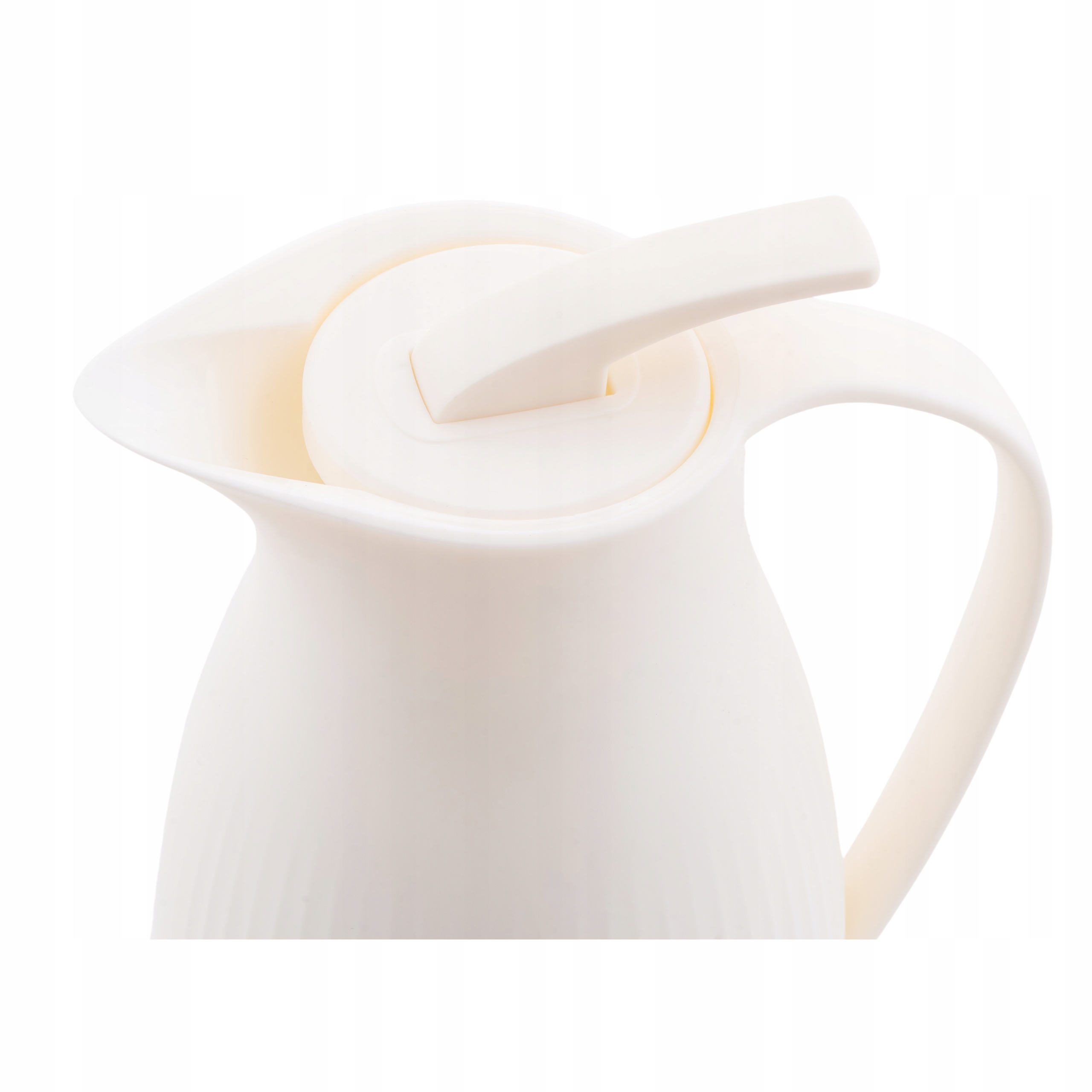 DZBANEK ŻAROODPORNY TERMICZNY TERMOS 1L ZE SZKLANYM WKŁADEM KREMOWY 1000ml Marka Prima Deco