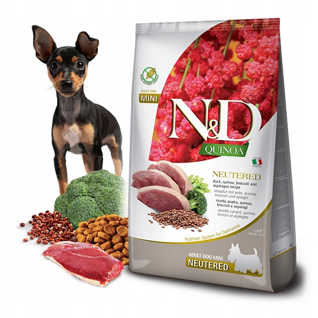 Farmina Nd Quinoa Duck Neutered 2,5kg Mini Adult Dla Psa Po Sterylizacji