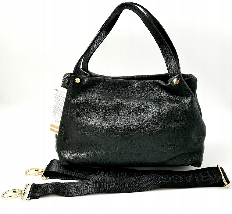 Laura Biaggi Kabelka Přírodní kůže s páskem Módní nová