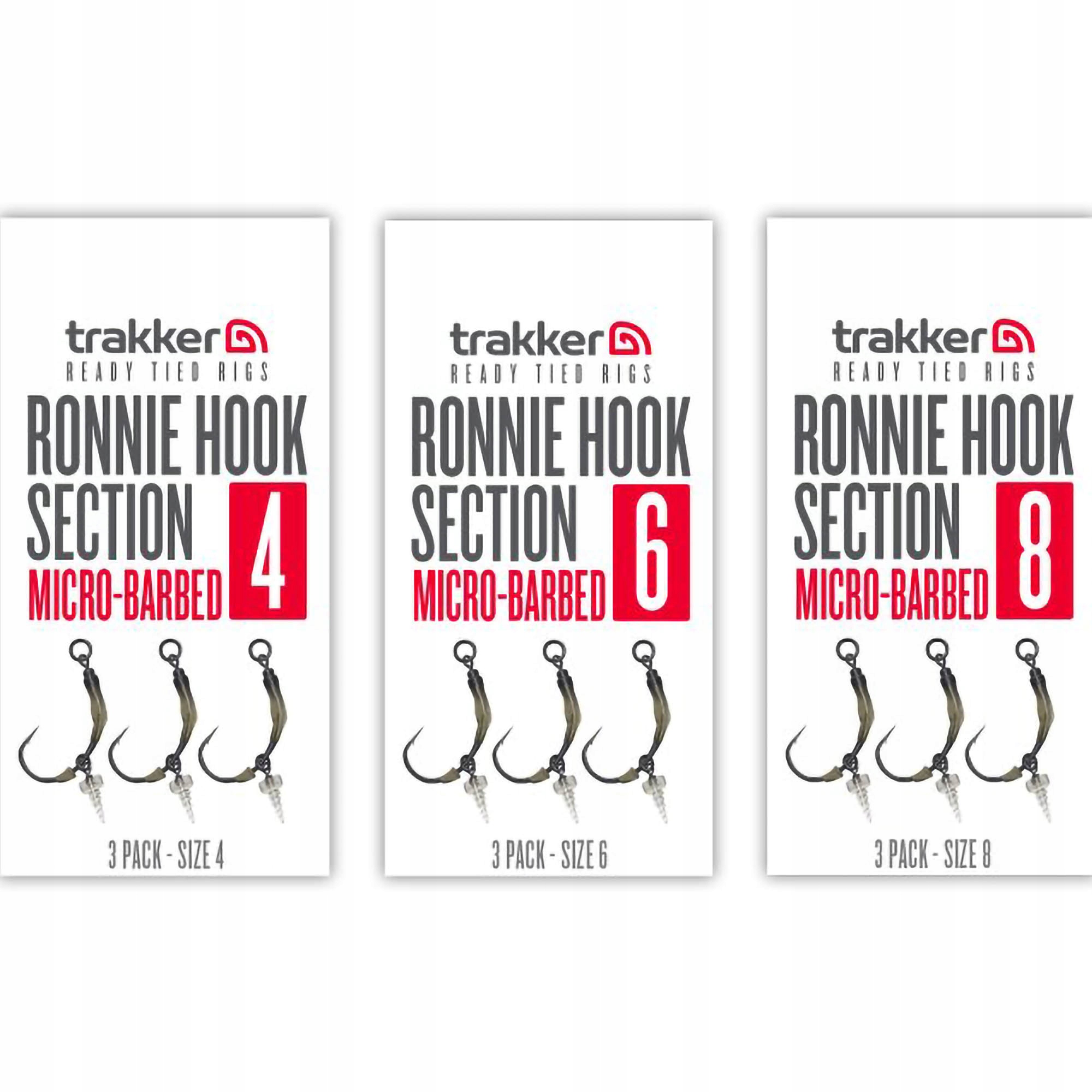 Gotowe Haczyki Trakker Ronnie Hook Section 3 Pack Micro Barbed 8