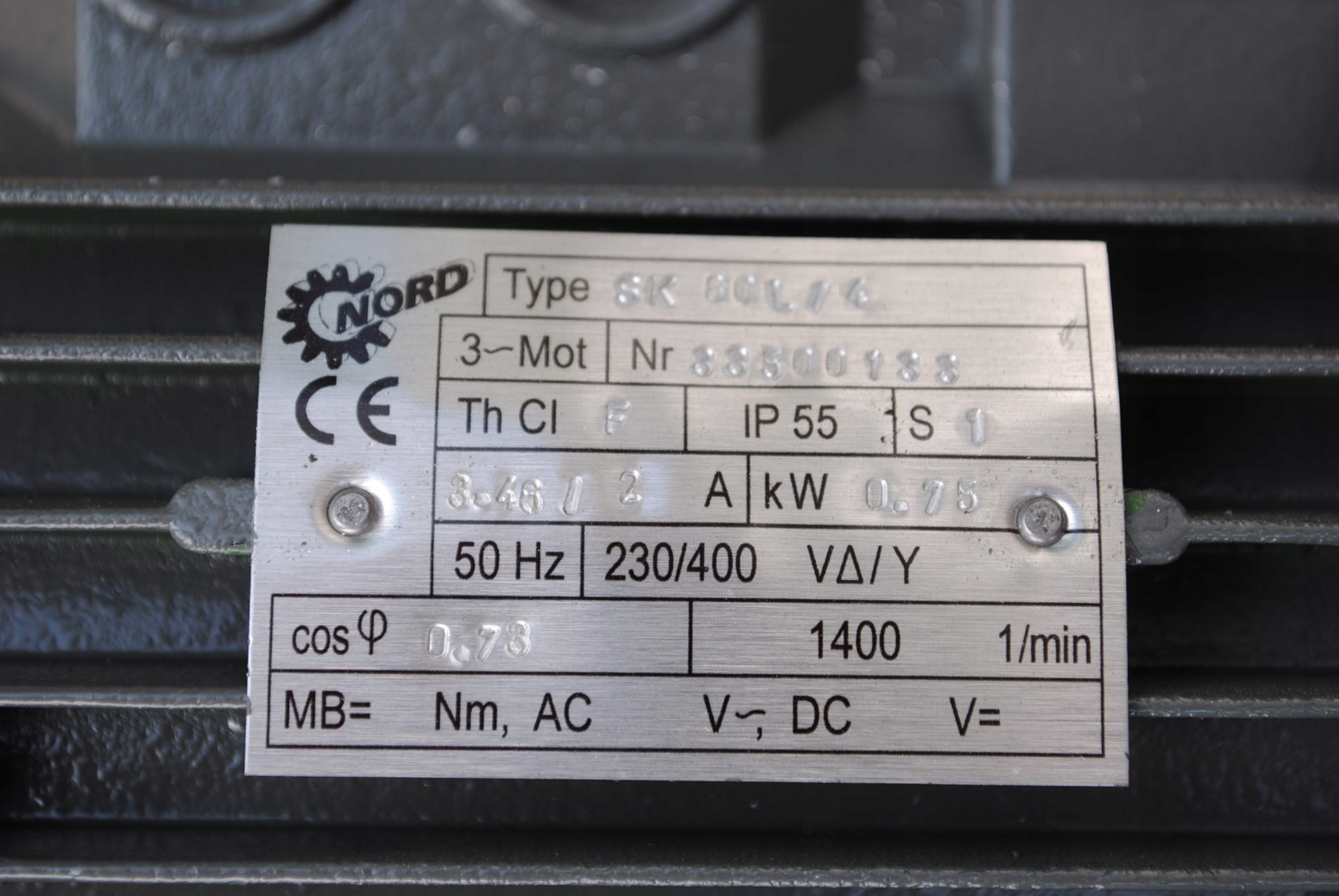 MOTOREDUKTOR 0.75kw. 23obr./min.. Firmy Nord Model L