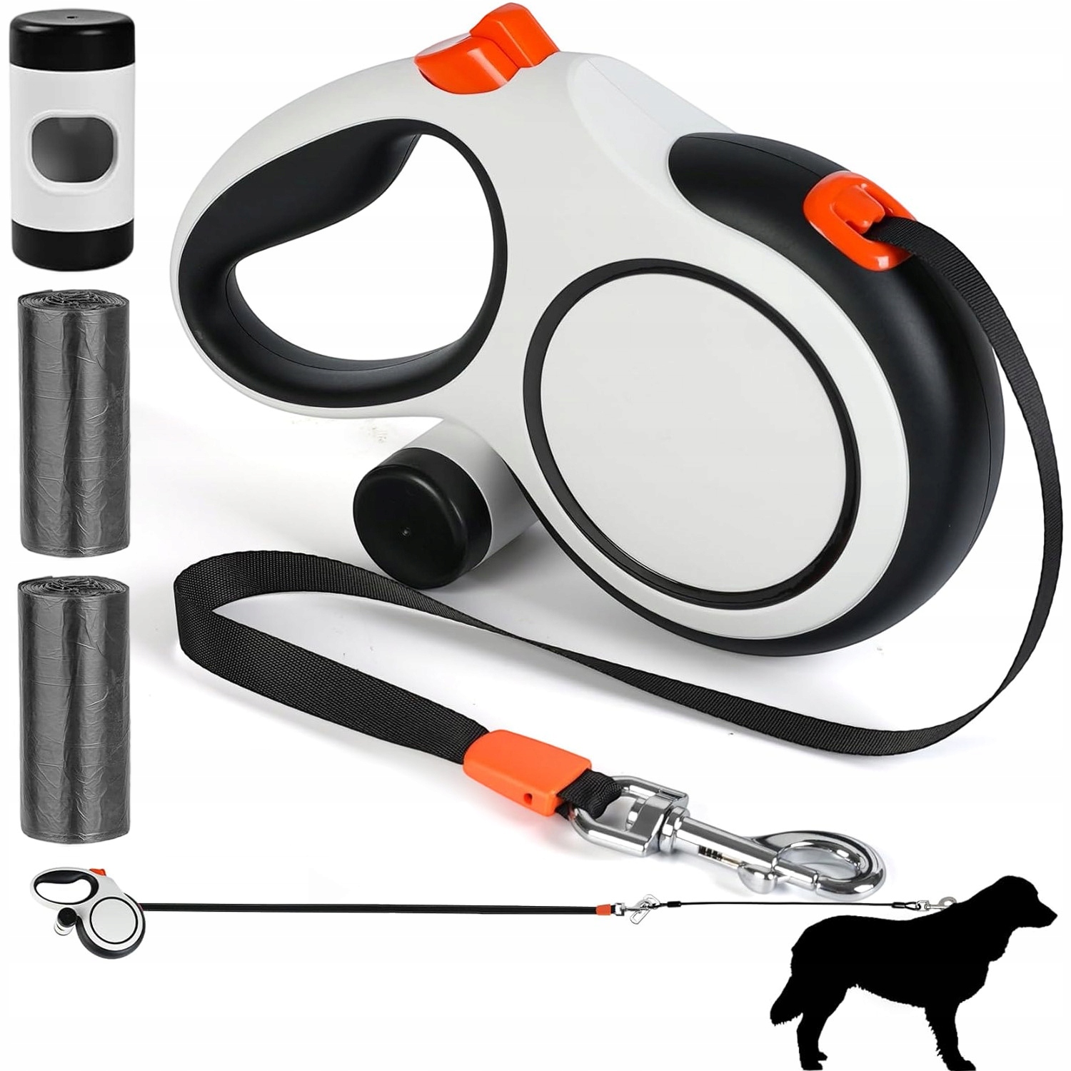 Levně Vodítko Pro Psa 8 M/51 Kg, Zámek Jedním Dotykem, Ergonomické