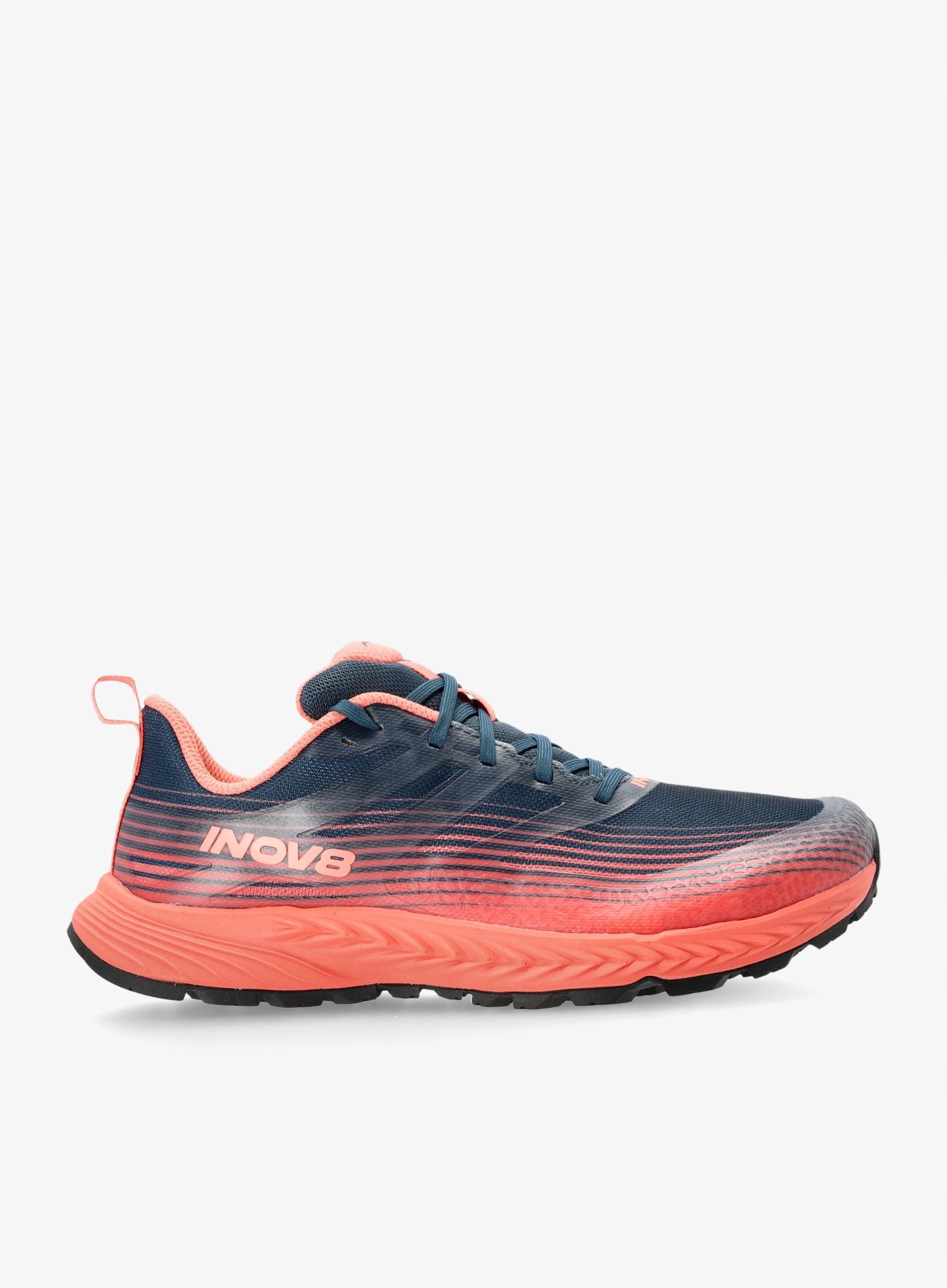 Buty do biegania damskie Inov-8 TrailFly Speed Wide navy/coral 37
