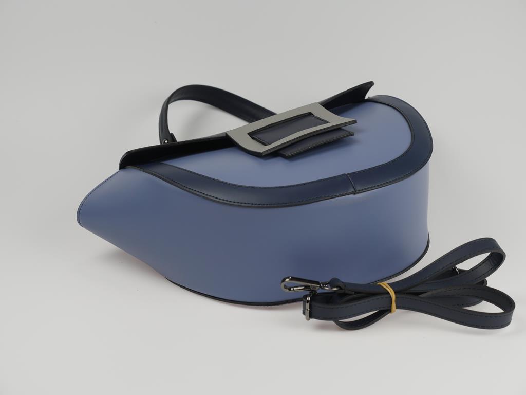 VERA PELLE ITALY Elegancka torebka modny kuferek Model FONTANE