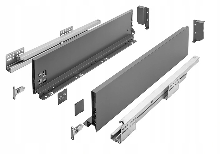 Šuplík Gtv Axis Pro Push To Open 550B Střední L550 H116 Antracit Výsuv