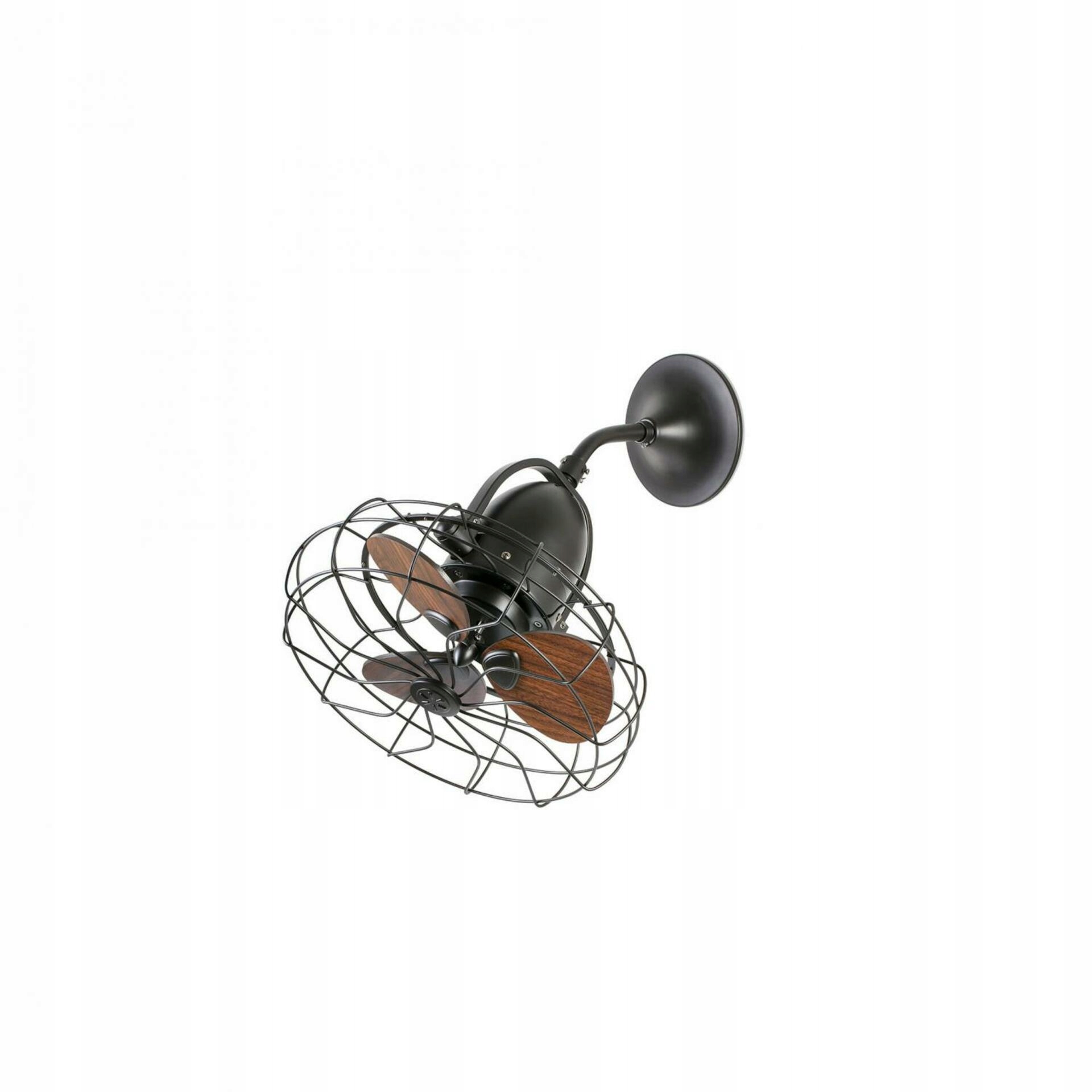 Stropný ventilátor Faro Keiki S hnedá, retro, pre šikmé stropy, Ø 38 cm