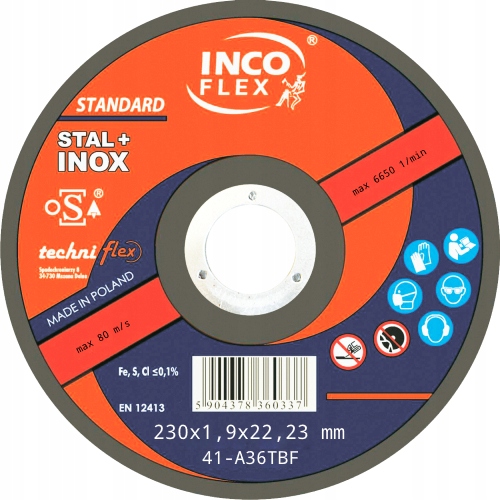 230x1,9x22,23 Kotouč Incoflex Standard Ocel+inox Komplet 25 ks