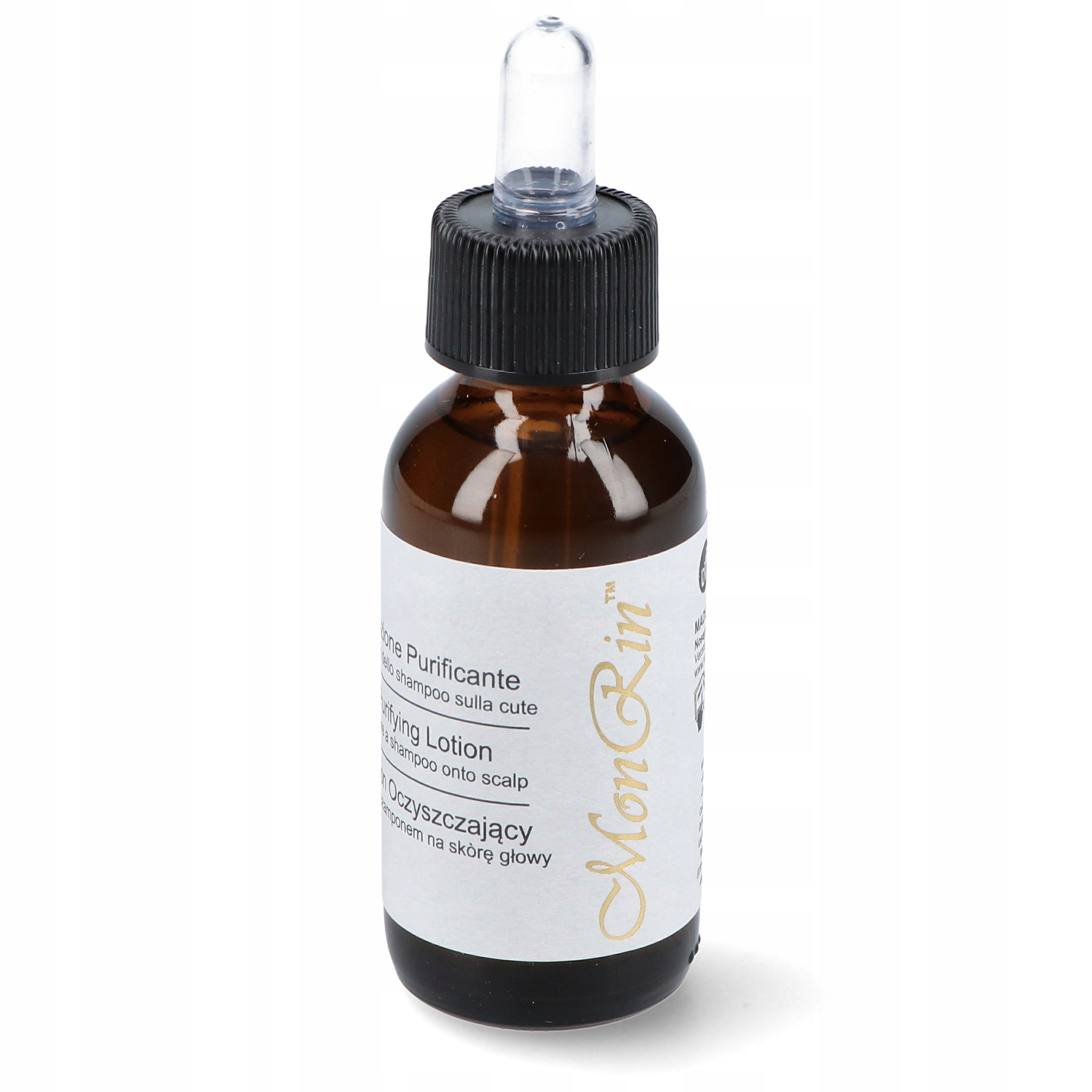 MONRIN LOTION DO SKÓRY GŁOWY 60ml GŁĘBOKO OCZYSZCZA I WZMACNIA Stan opakowania oryginalne