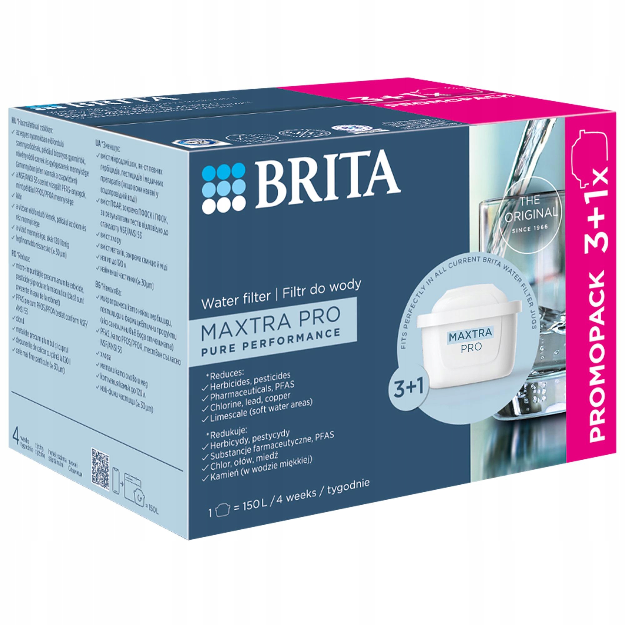 Wkłady Brita Maxtra Pro Pure Performance do dzbanka Brita Marella 4x