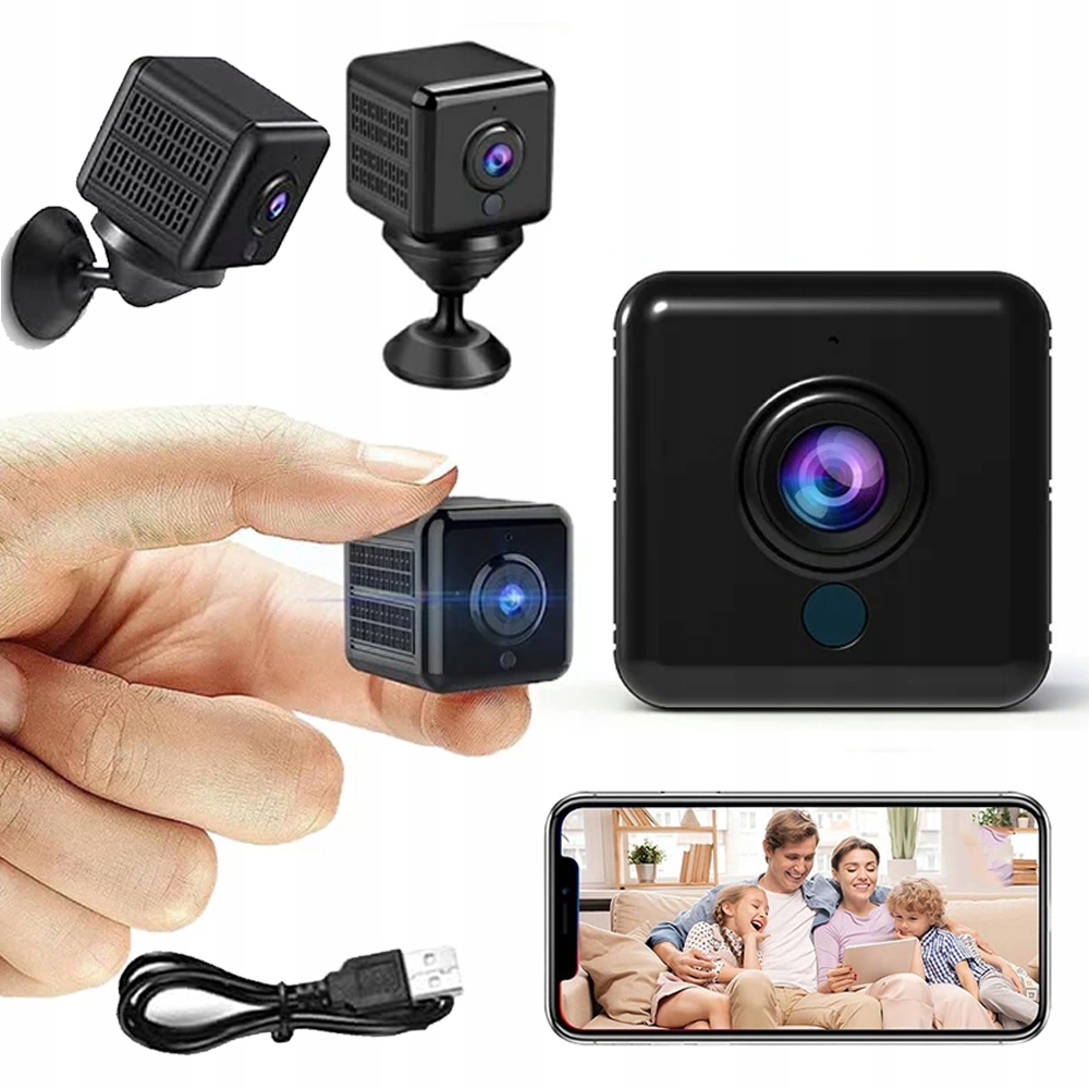 Mini Špionážní Kamera Skrytá Detekce Full Hd Wifi Pohyb Malá Kamera 1080