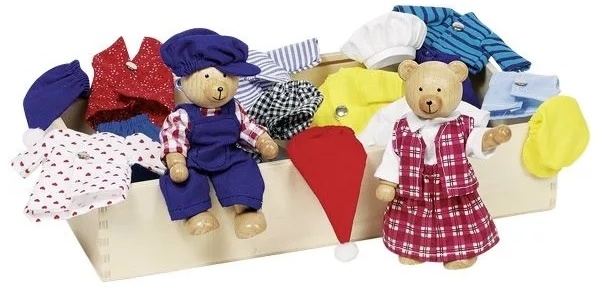 

Goki drewniane MIsie do ubierania ubieranka