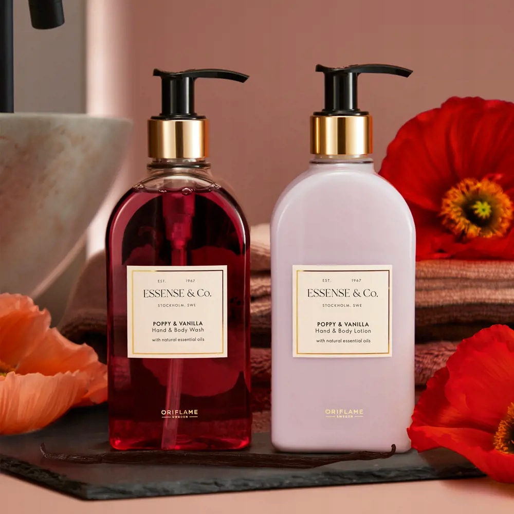 Oriflame Sada Mák a Vanilka Essense&Co. Balzám a Gel