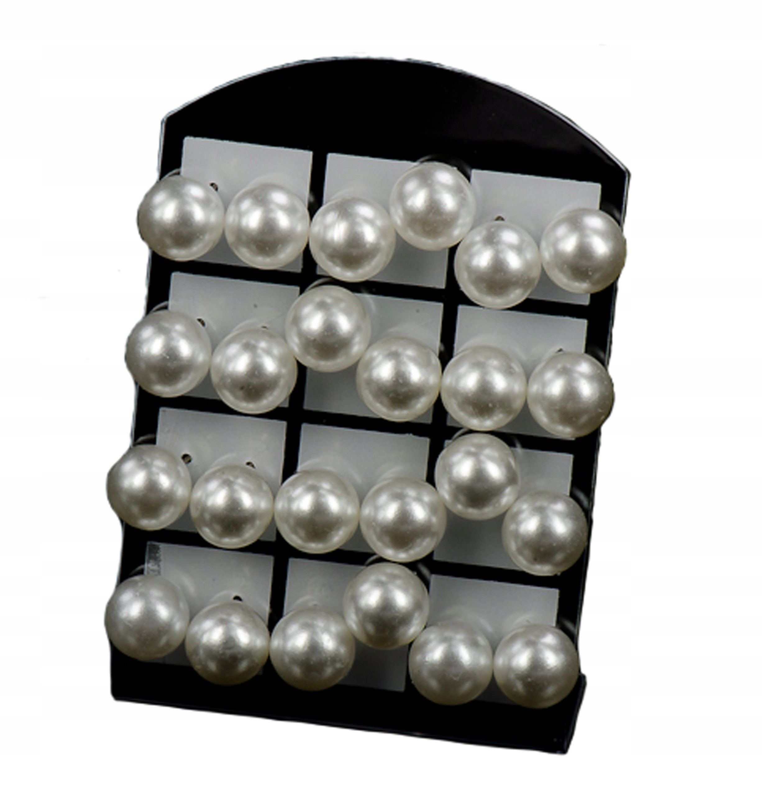 

KH562 Kolczyki Perełki 12 mm 12 par -hurt