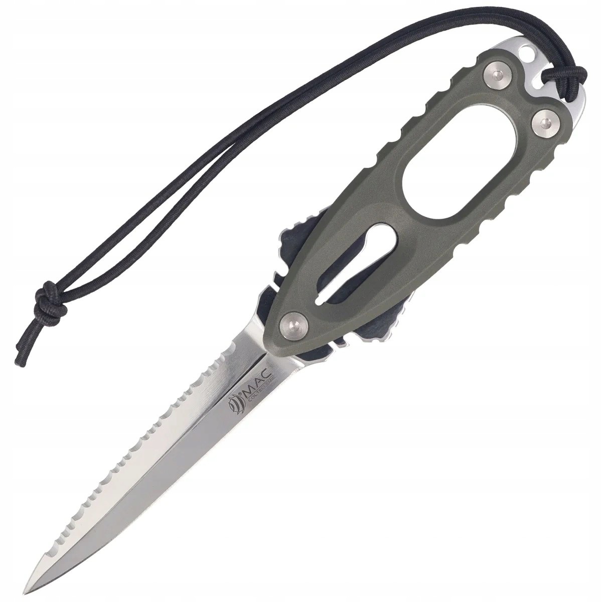 Nůž potápěčský Mac Coltellerie Gunster Green Frn, Satin MA5 by (GNR11.V)