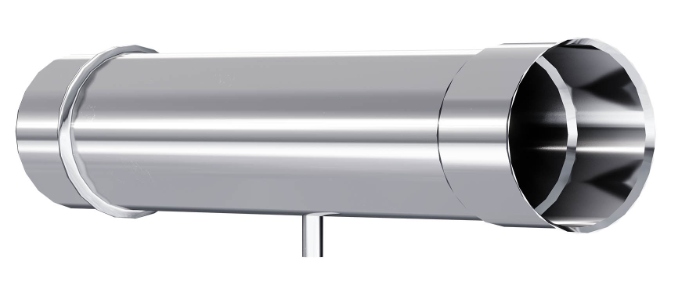 Ks Trubka kyselinovzdorná s měřícím hrdlem 160 mm 0,5 mm 0,5 m, komínová vložka