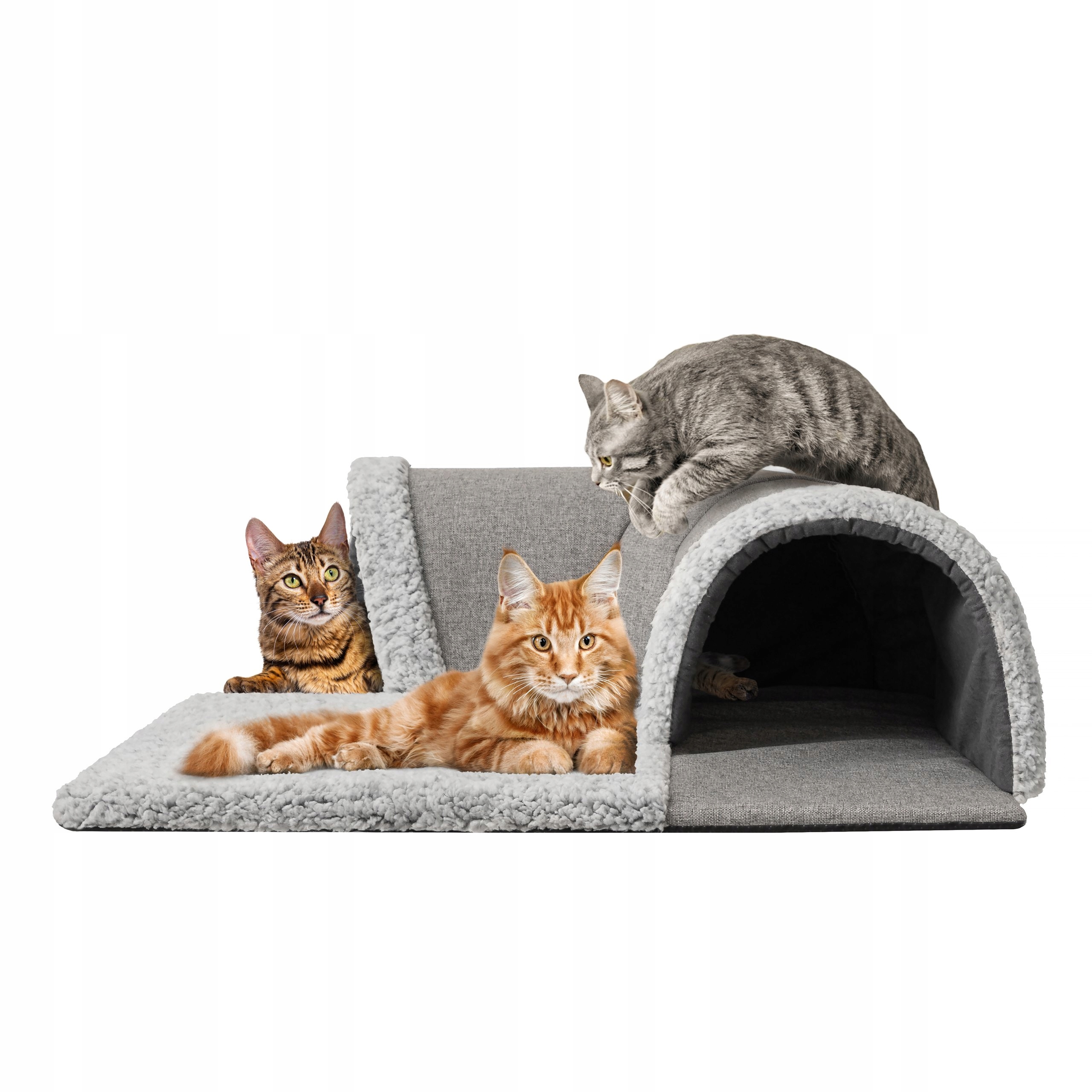 Matrace Matrace Pelíšek Tunel pro kočky nebo 2 kočky plyšová a měkká 70x70 cm