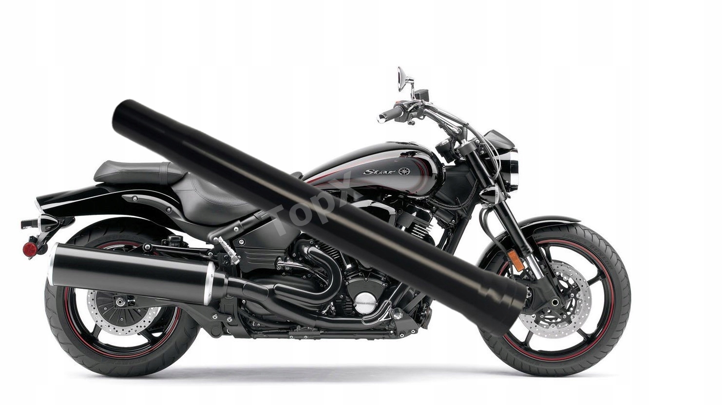 TopX Holení Trubka laga Odpružení Yamaha XV 1700 Road Star Warrior 02+ 1 Ks