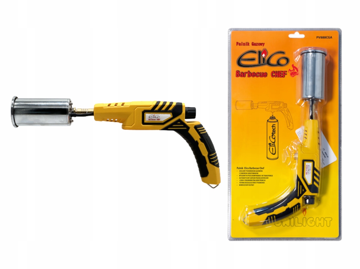 Plynový hořák Elico Chef horkovzdušná pistole 2,3 kW, piezo zapalování, pro gril a kuchyň