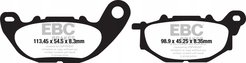 Brzdové doštičky Ebc GPFAX663HH traťové/profesionálne (súprava na 1 kotúč)