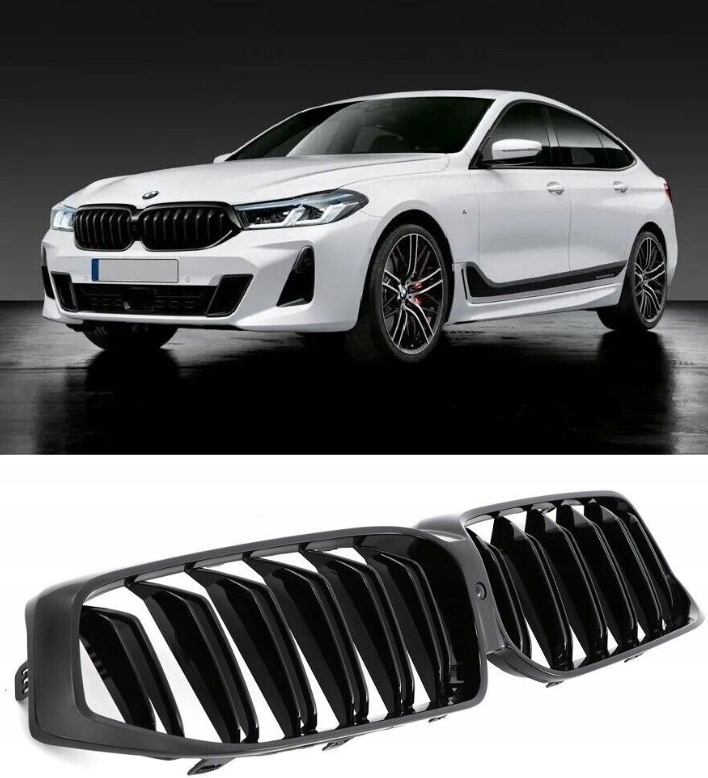 Predná Mriežka Nárazníka Gril Bmw 6 Gt G32 20+ Lift Čierny Lesk