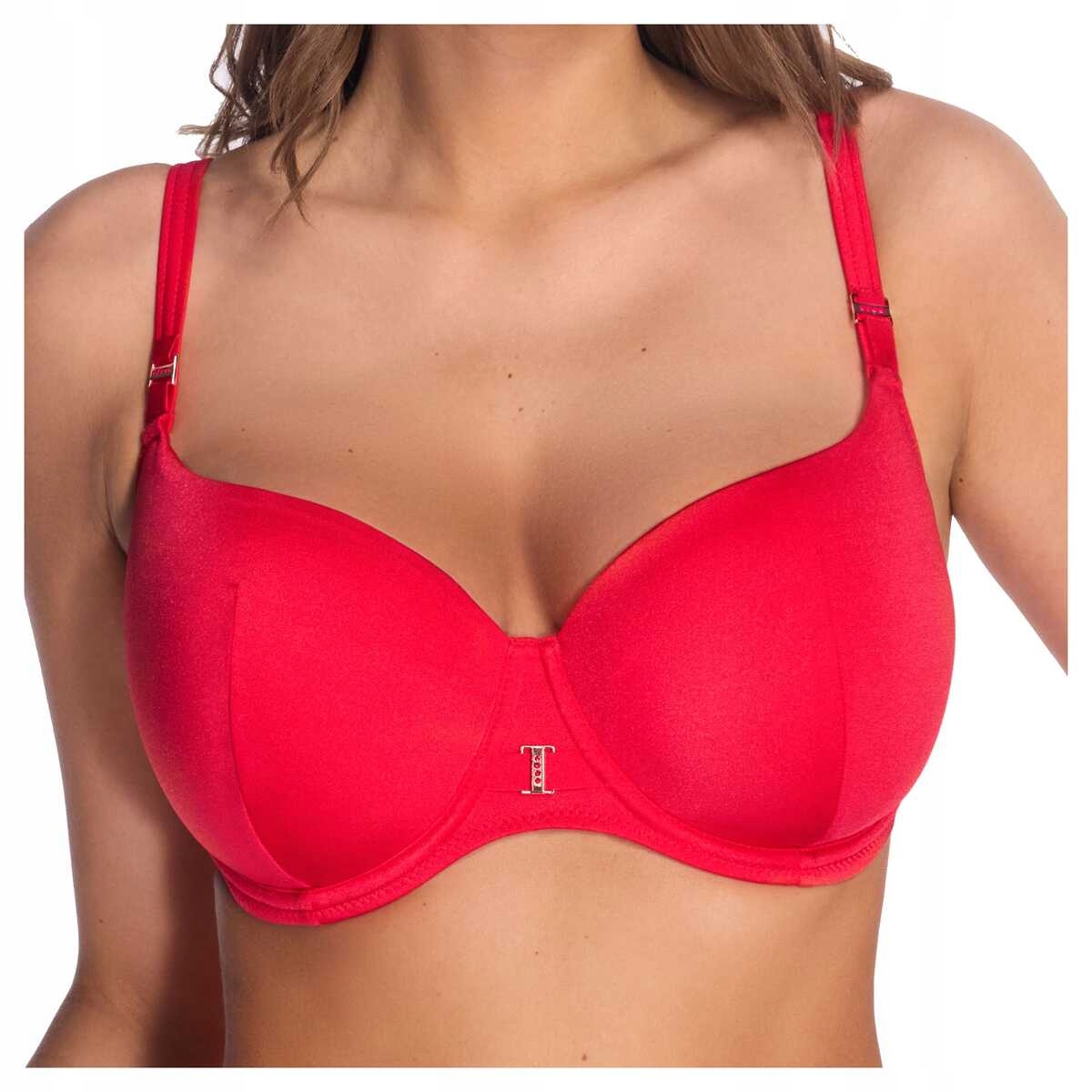 Ava Plavková podprsenka exponující dekolt Sk 256 scarlet 65G