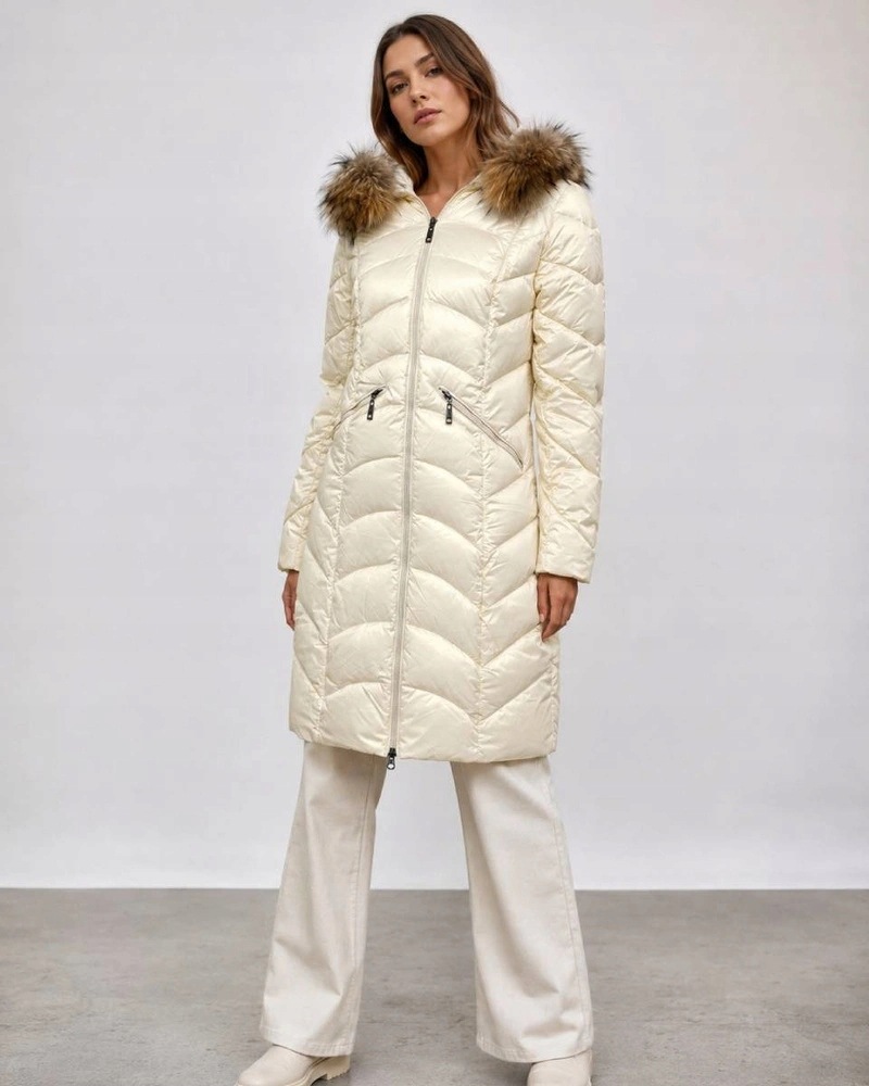 Bunda Kapuce LU-2201 Ecru S (36)