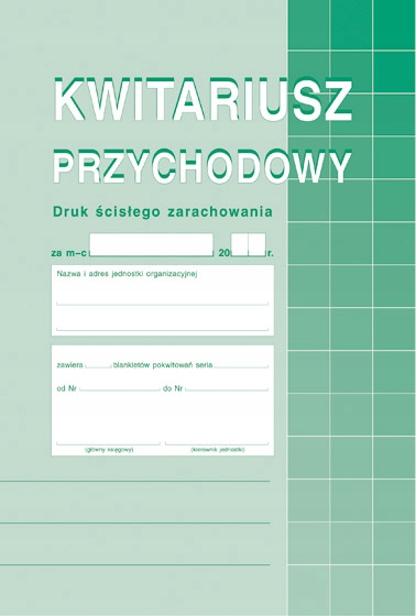 

Druk Kwitariusz Przychodowy A5
