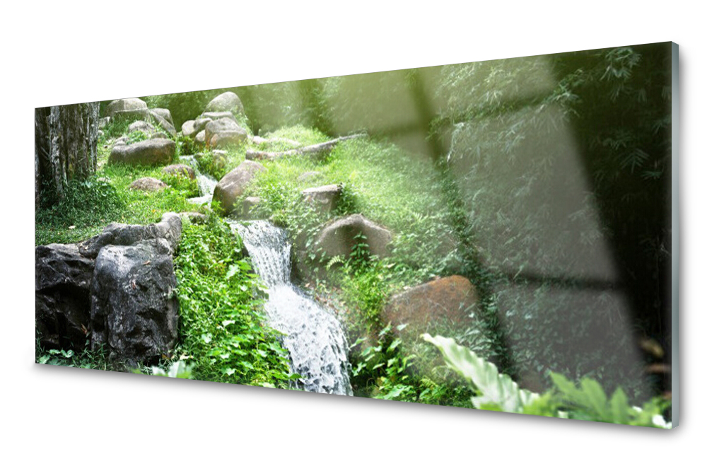 

Panel szklany do kuchni Dekor Potok Trawy 125x50