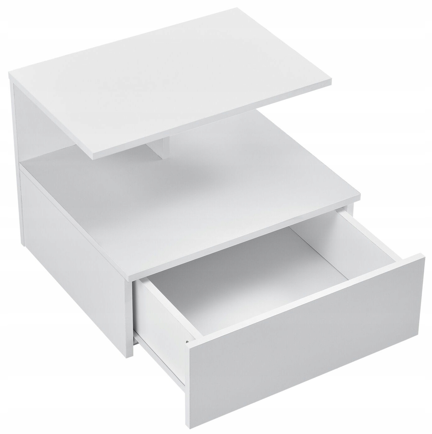 PÓŁKA WISZĄCA SZAFKA Z SZUFLADĄ ŚCIENNA BIAŁA