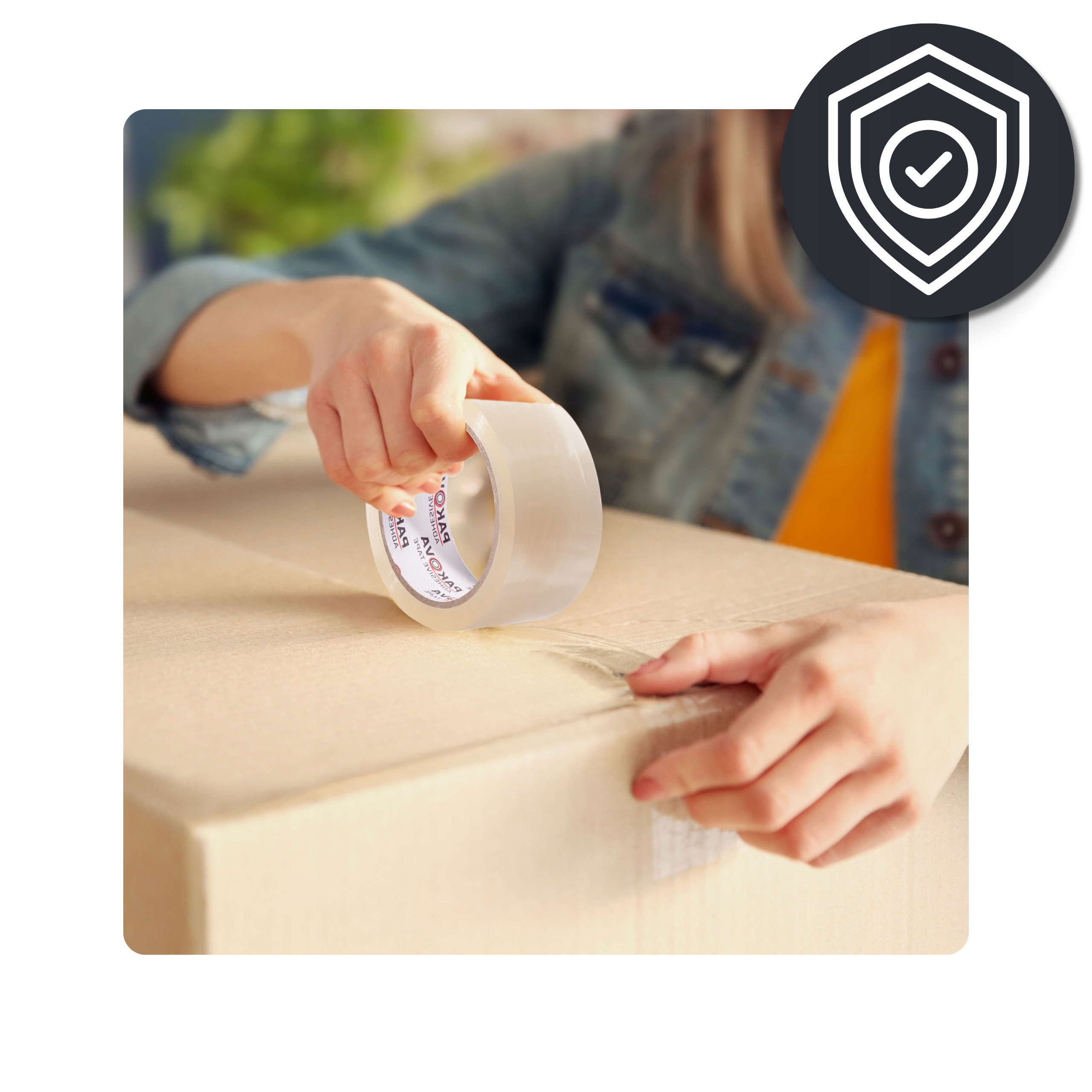 Taśma pakowa klejąca 48/66y PAKOVA Bezbarwna Mocna Przezroczysta akryl Materiał PP (polipropylen)