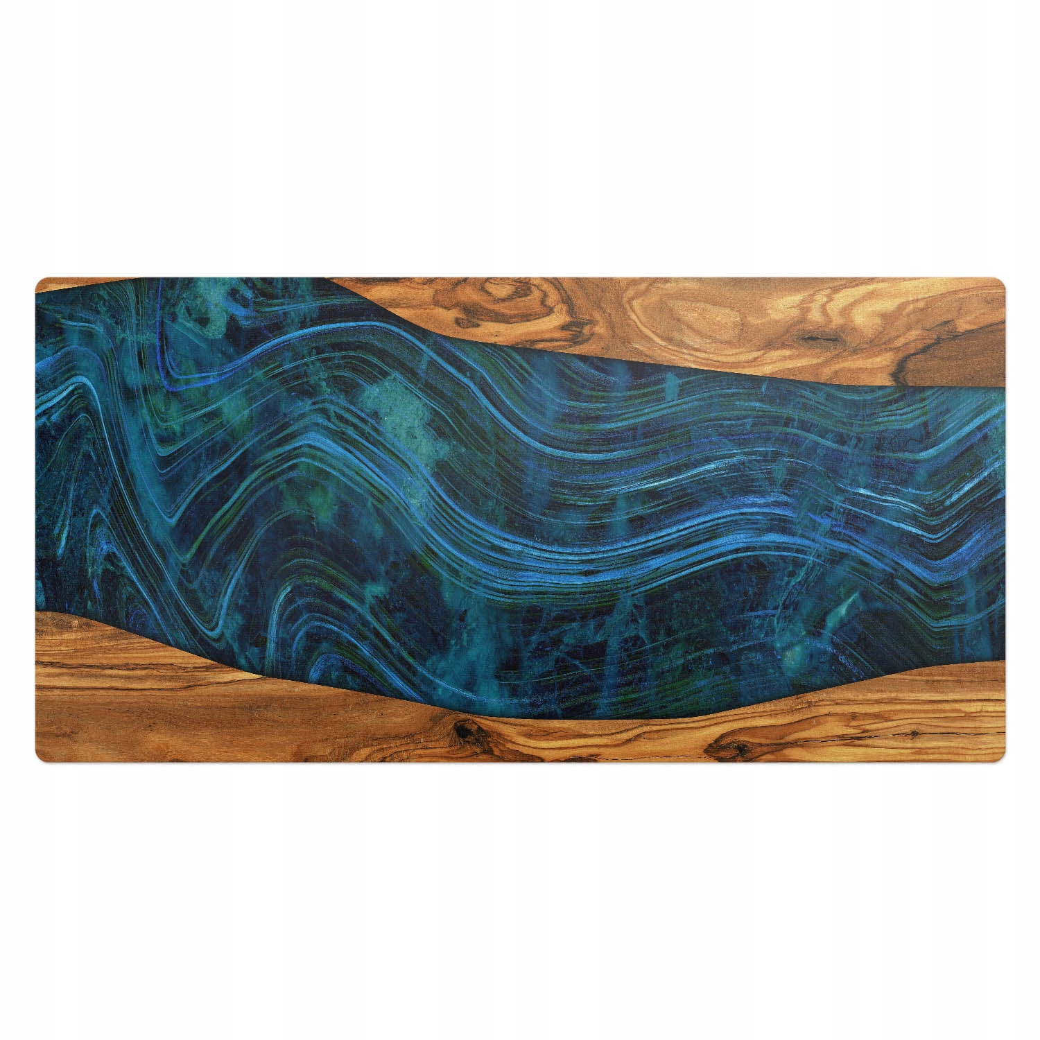 Podložka na stůl pro hráče Vzor dřeva s vlnitými liniemi 100 x 50 cm