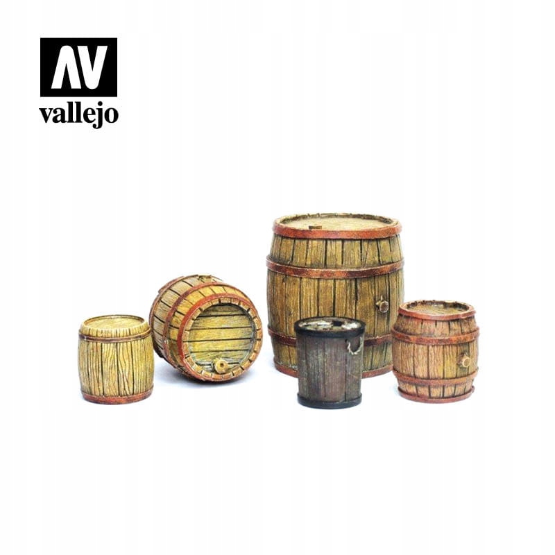 Vallejo SC225 1:35 Scenics: Wooden Barrels [resin Kit]