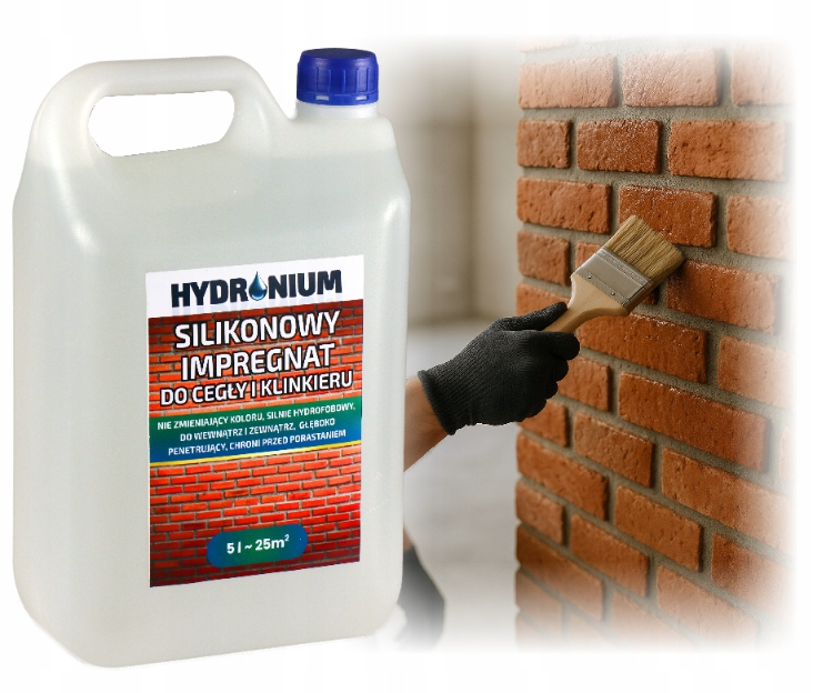 Impregnat Silikonowy Do Cegły I Klinkieru Hydronium 5 L Wewnątrz Zewnątrz
