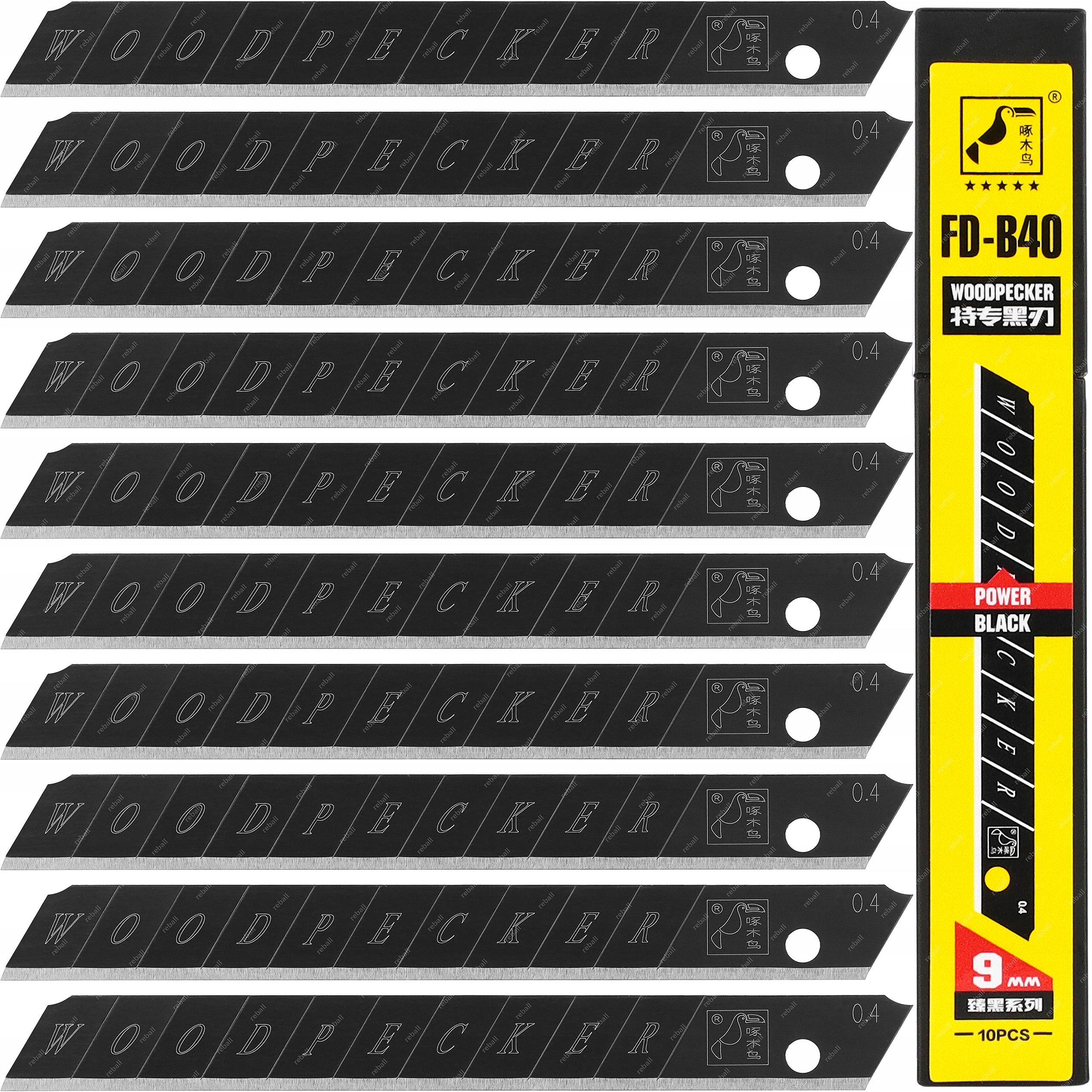 

10x Ostrze Łamane FD-B40 9mm Do Nóż Nożyk Do Tapet