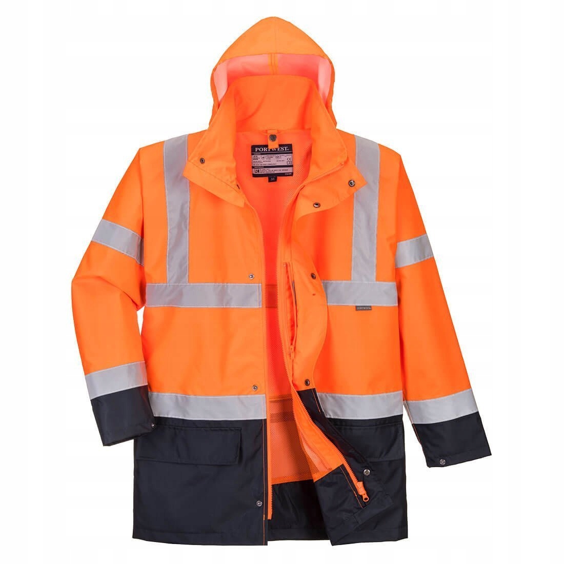 Výstražná bunda 5 v 1 Essential Oranžová/Granátová vel. S