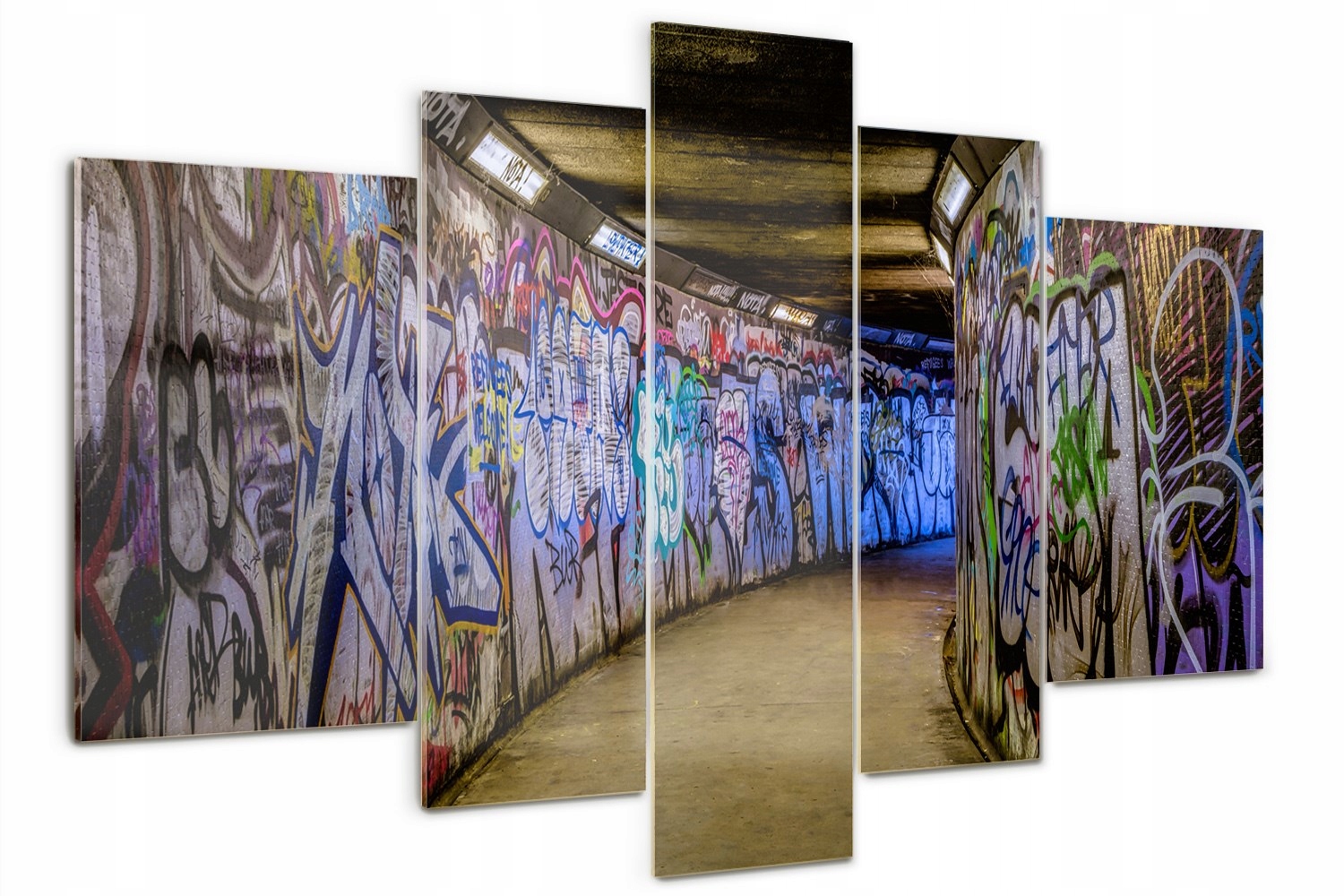 

Obraz szklany tryptyk Graffiti w metrze 170x100cm
