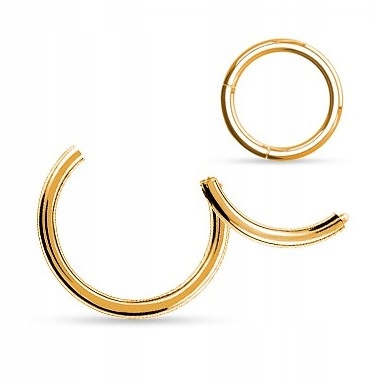 Tytanowy złoty segment ring clicker 1,2/8 Płeć uniseks