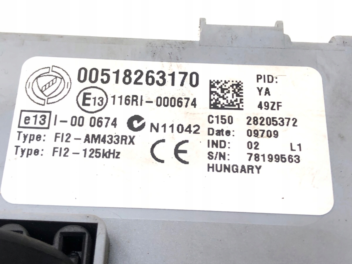 MODUŁ BSI FIAT GRANDE PUNTO 1.2B 05-22 00518263170 Typ samochodu Samochody osobowe