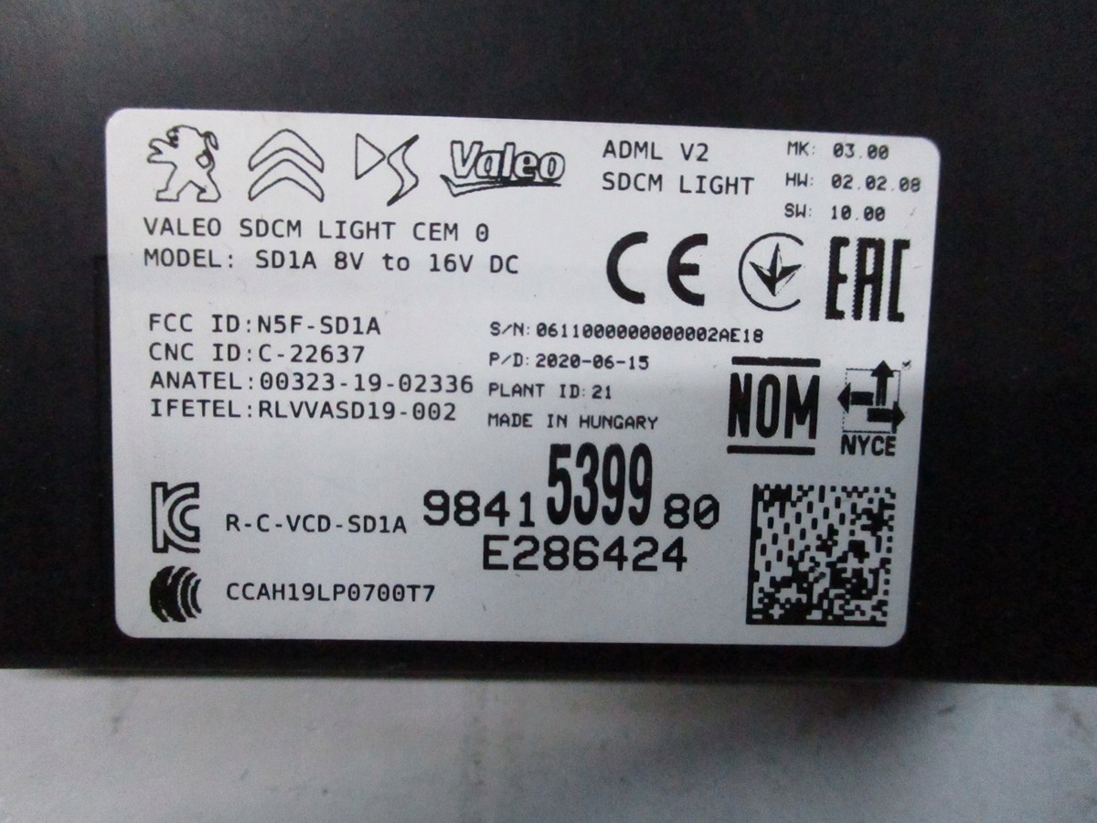 modul Bedienteil Leuchten CITROEN C4 20R 9841539980