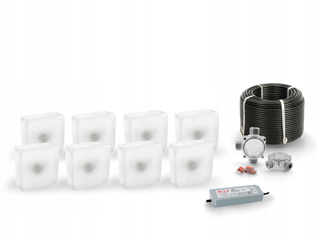 8x Led nájezdové svítidlo 12V IP68 Bz 15x15 cm