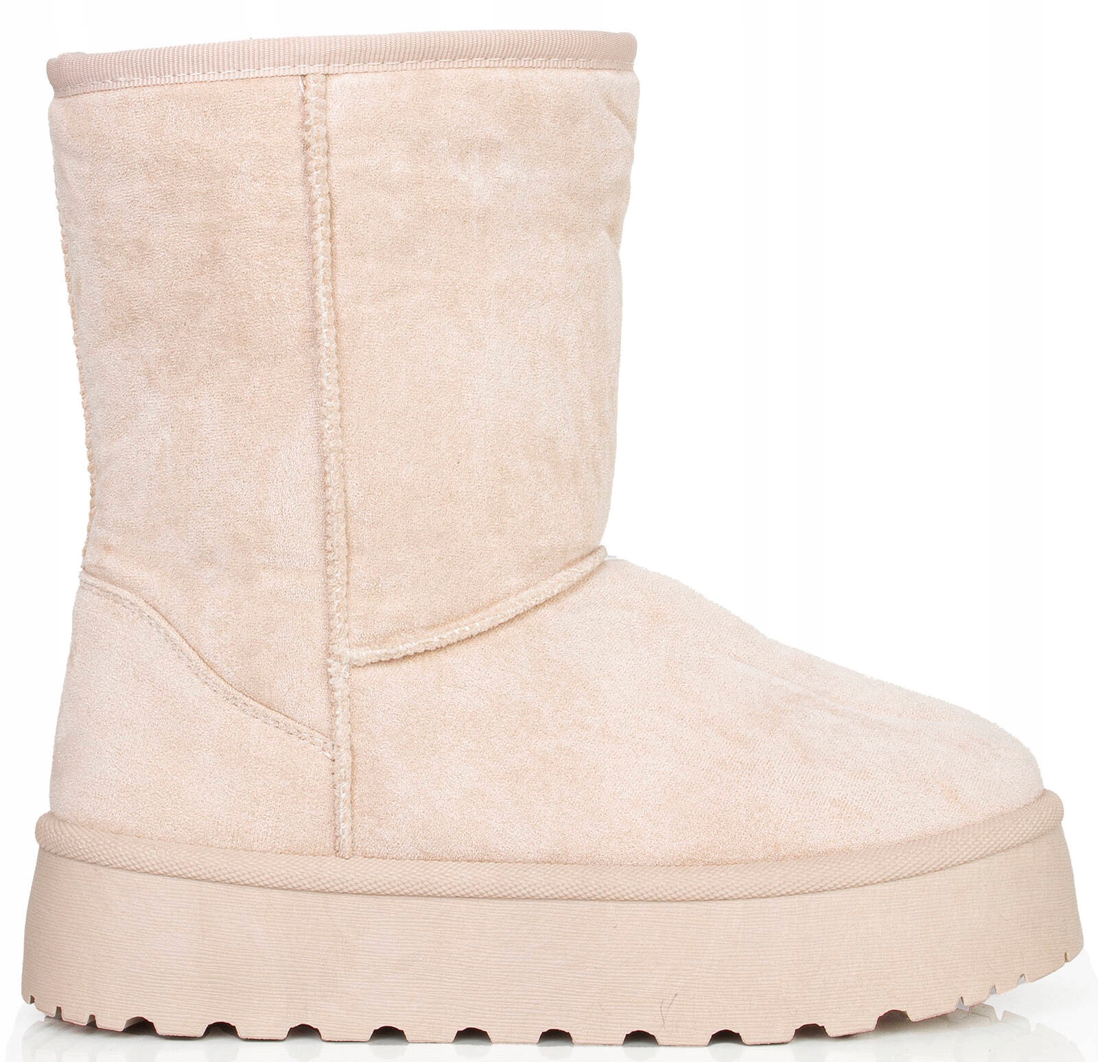 ŚNIEGOWCE BEŻOWE OCIEPLANE BOTKI PLATFORMA 36 Marka inna